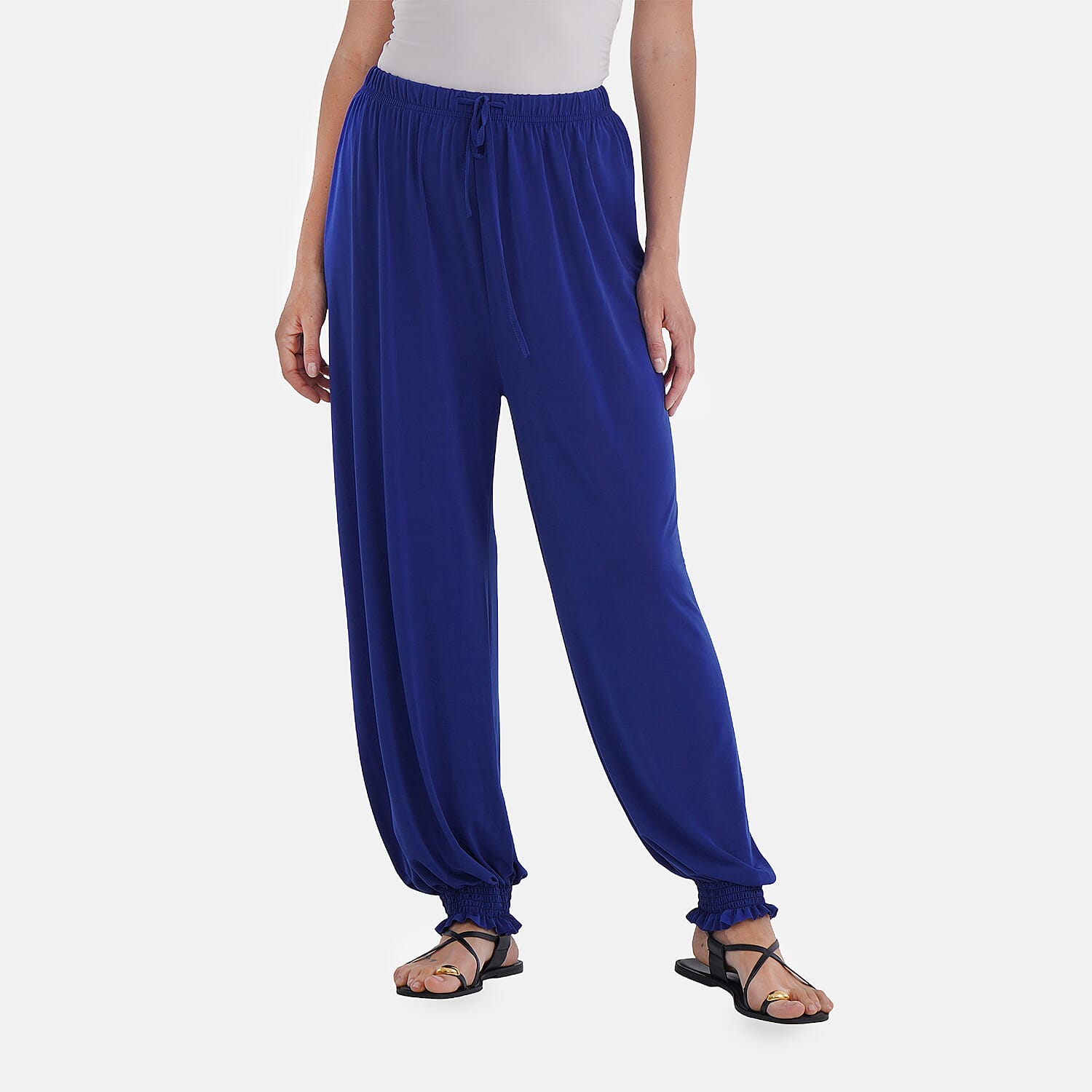 Tamsy Casual Harem Pants (One Size, 8-16) - Black