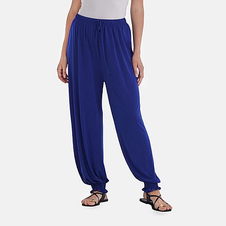 Tamsy Casual Harem Pants (One Size, 8-16) - Blue