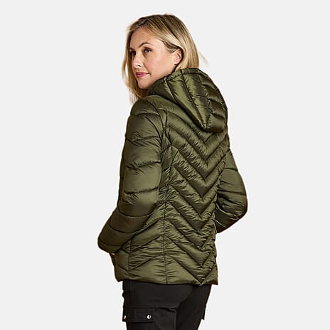 Emreco Long Sleeve Quilted Jacket (Size 12) - Olive