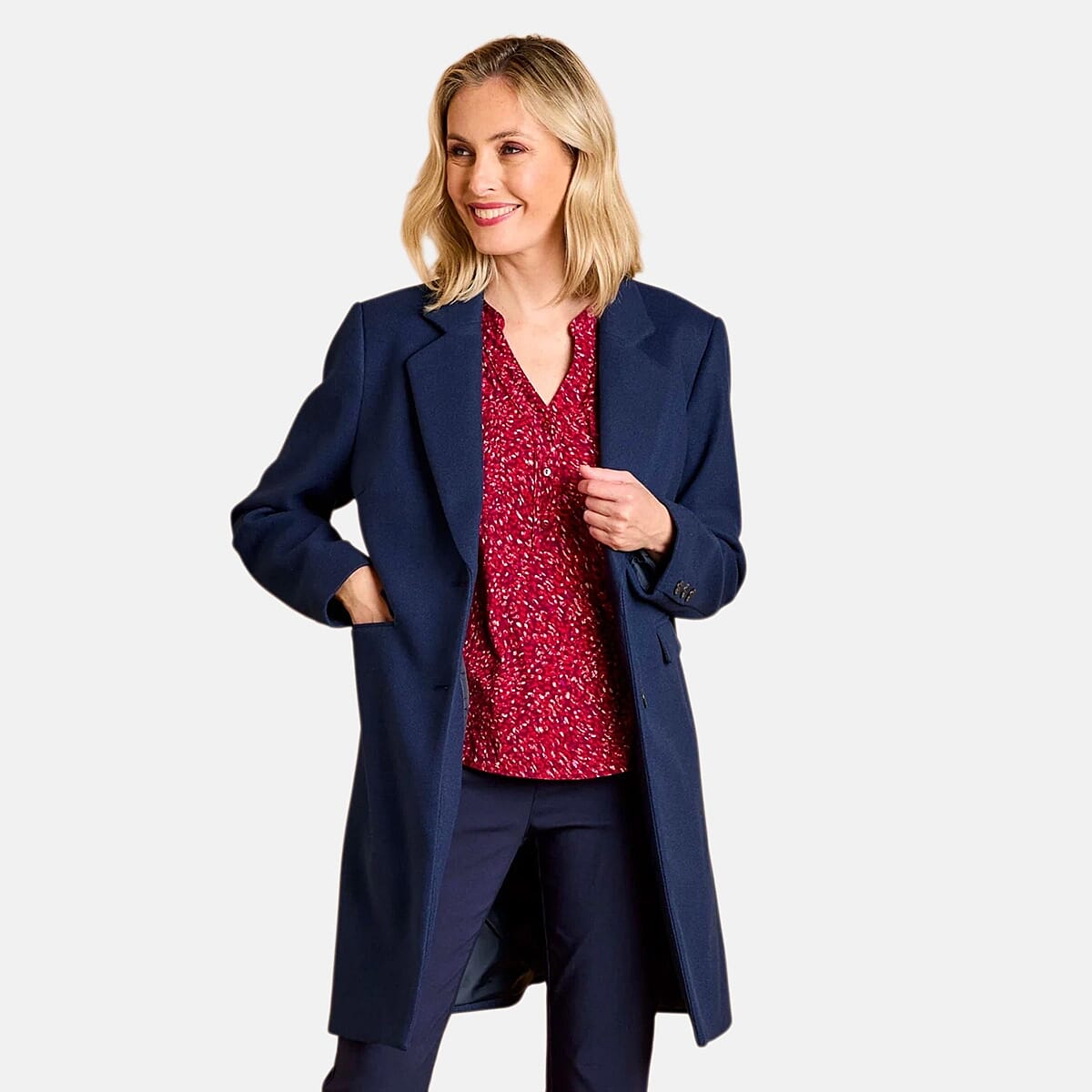 Emreco Single Breasted Revere Collar Coat 