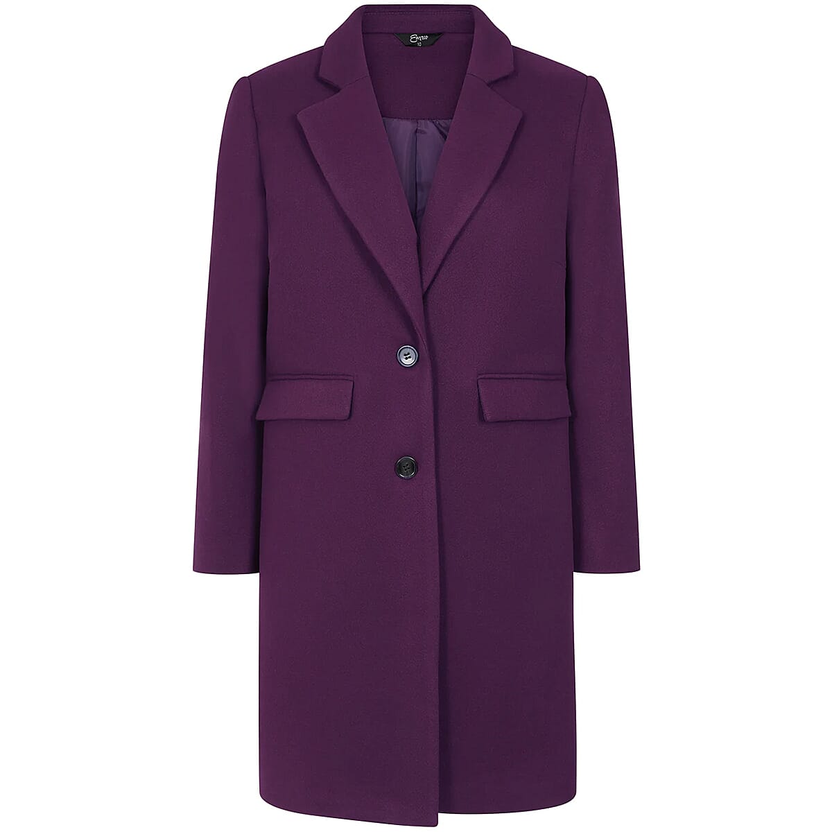 Emreco Single Breasted Revere Collar Coat (Size 16) - Berry