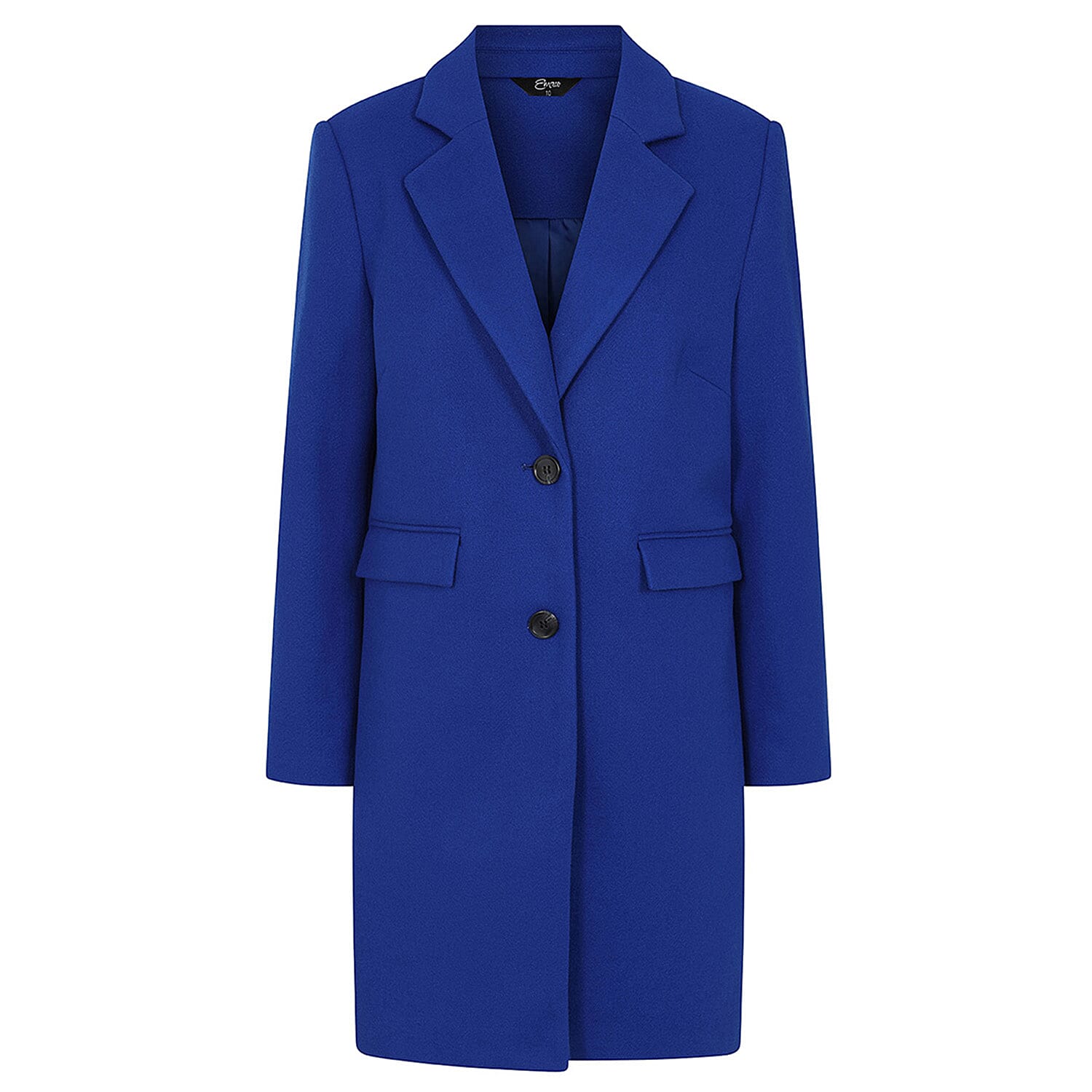 Emreco Single-Breasted Rever Collar Coat (Size 18) - Blue