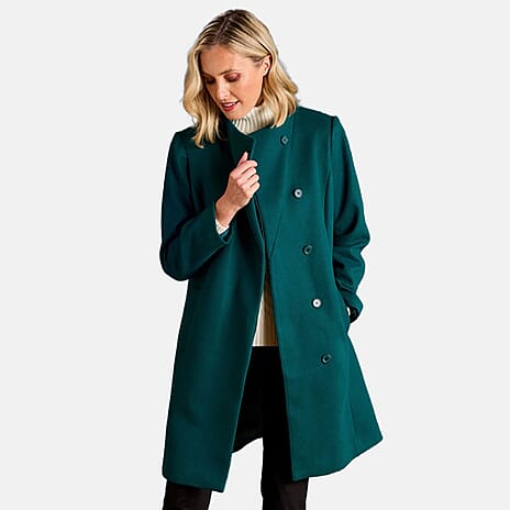 Emreco Smart Wrap Mid-Length Coat (Size 20) - Green
