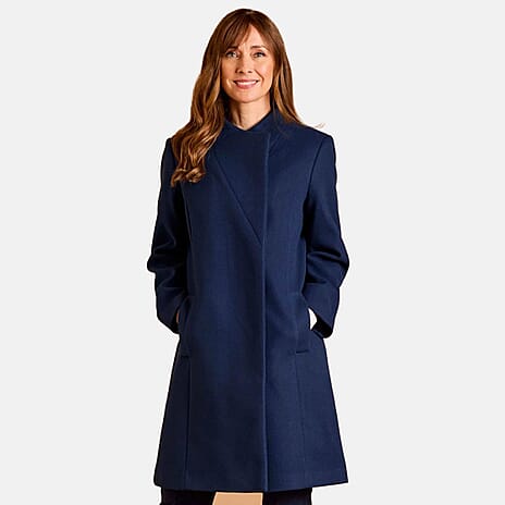 Emreco Smart Wrap Mid-Length Coat (Size 12) - Midnight