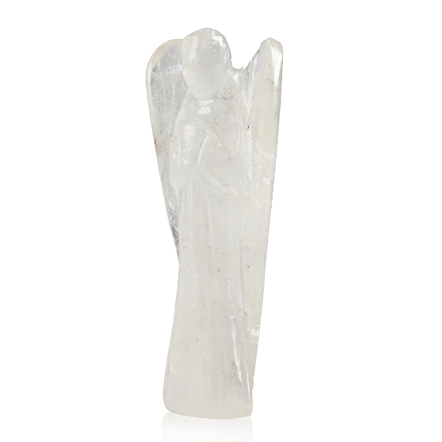 Handcarved White Quartz Guardian Angel Figurine Sculpture (Size 8 Cm) & Butterfly Stretchable Bracelet Presented in Velvet Pouch With Gift Card Handcarved White Quartz Guardian Angel Figurine Sculpture (Size 8 Cm) & Butterfly Stretchable Bracelet Presented in Velvet Pouch With Gift Card
