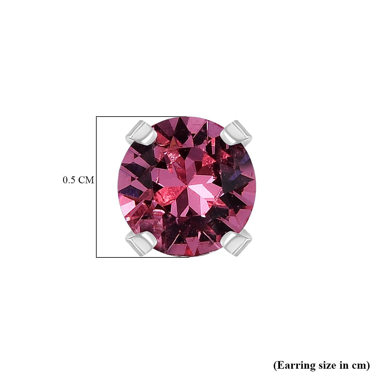 Biggest Close Out Deal- Rose Swarovski Crystal Stud  in Sterling Silver