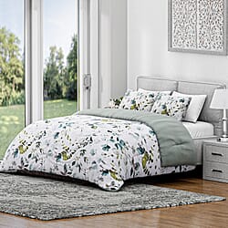 Boutique Bedding Collection - Lightweight Leaf Design Comforter With 2 Pillowcases (Size Double)