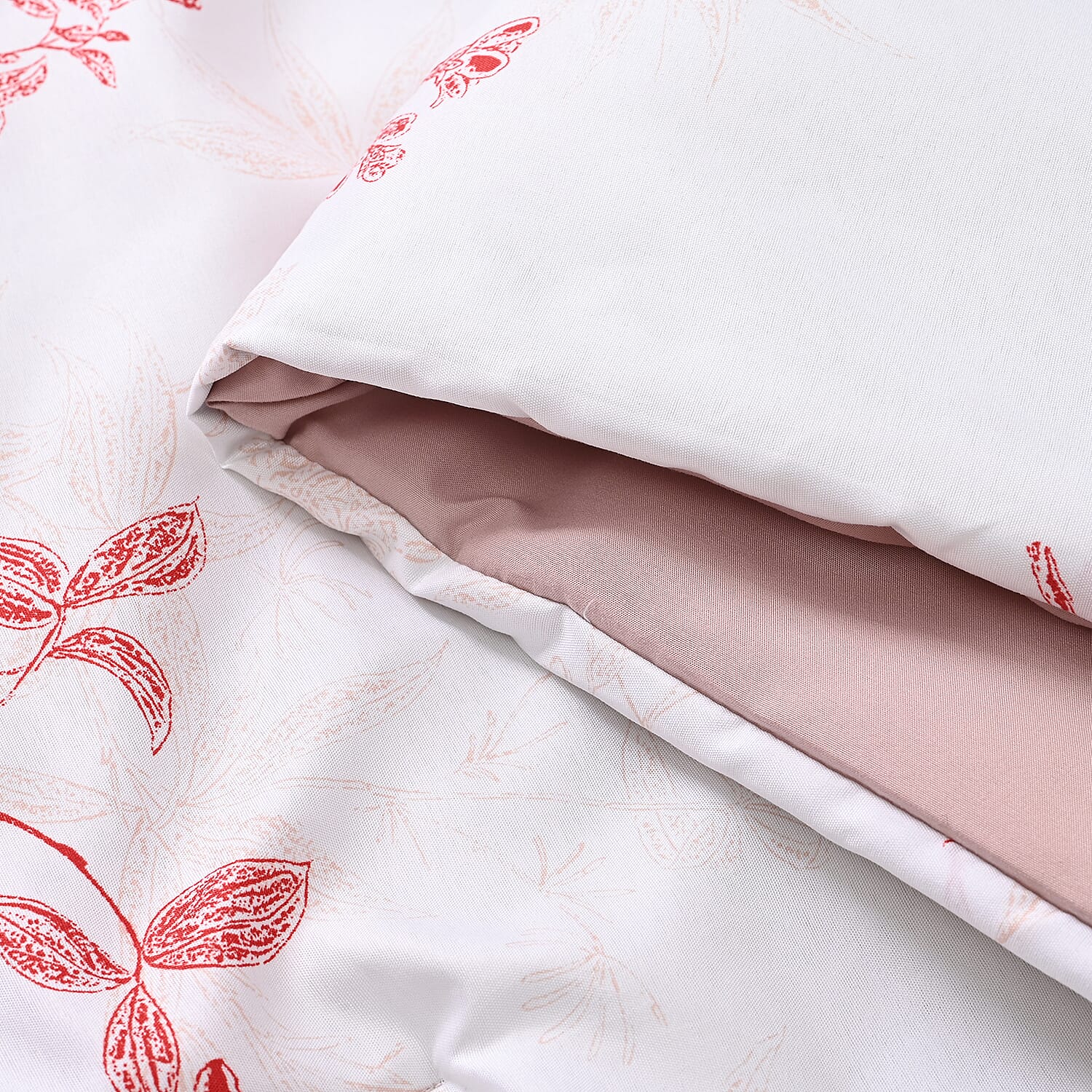 Boutique Bedding Collection - Lightweight Leaf Design Comforter With 2 Pillowcases (Size Double)