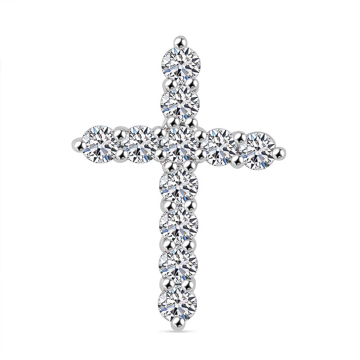 Luxuriant 950 Platinum SGL Certified Lab Grown Diamond (SI-GH) Cross Pendant
