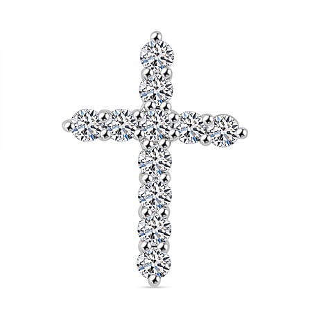 LUXURIANT 0.50 Ct. Lab Grown Diamond Cross Pendant in 950 Platinum SGL Certified