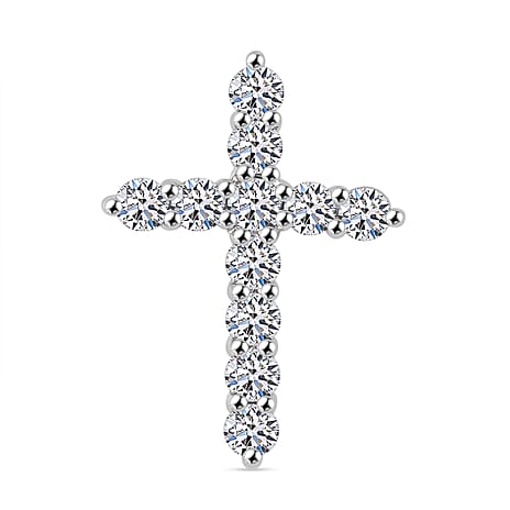 Luxuriant 950 Platinum SGL Certified Lab Grown Diamond (SI-GH) Cross Pendant