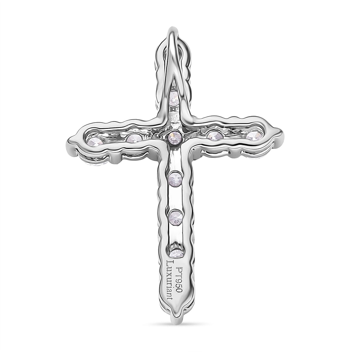 Luxuriant 950 Platinum SGL Certified Lab Grown Diamond (SI-GH) Cross Pendant