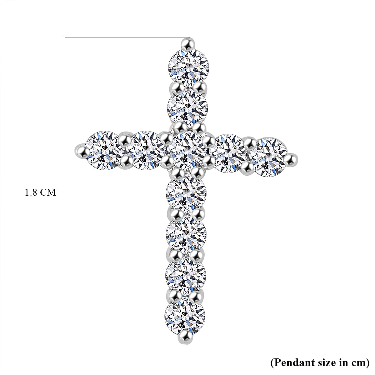 Luxuriant 950 Platinum SGL Certified Lab Grown Diamond (SI-GH) Cross Pendant