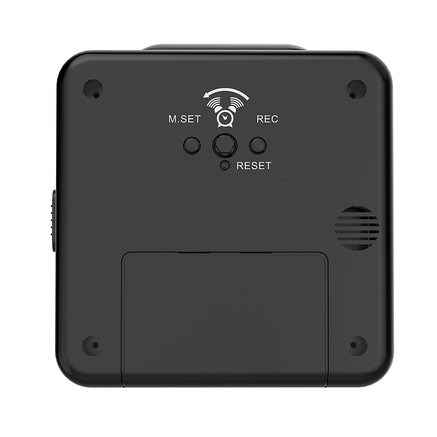 Precision Radio Controlled Alarm Clock - Analog Display with Snooze & Light (AA Battery Not Incl.) - Black