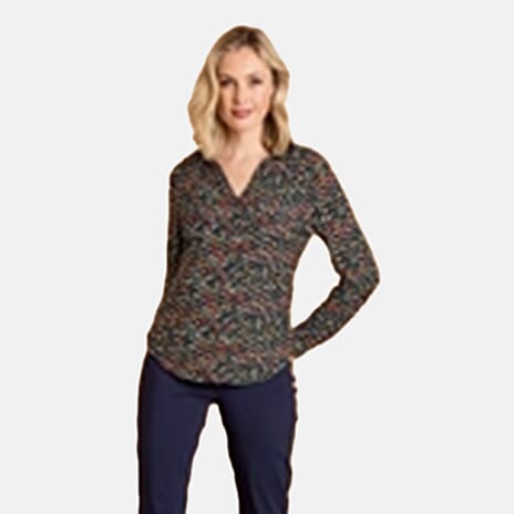 Emreco Long Sleeve Classic Collar Blouse (Size 18) - Teal