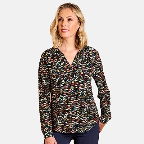 Emreco Long Sleeve Classic Collar Blouse (Size 20) - Teal