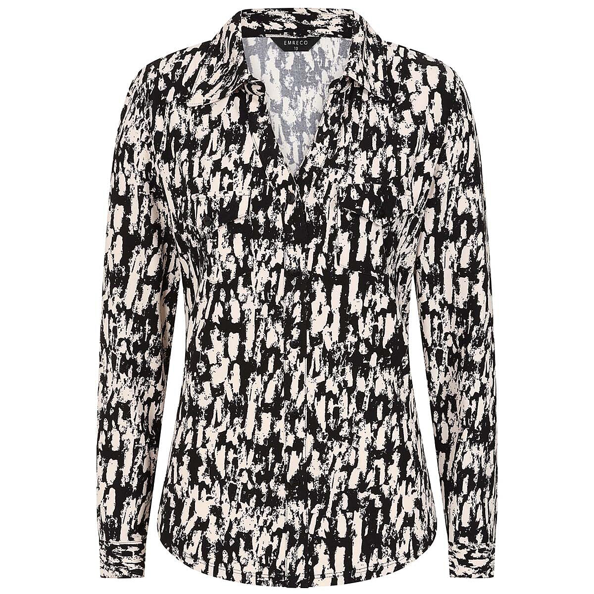 Emreco Mandarin Collar Blouse 