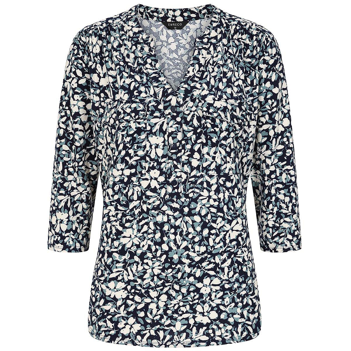 Emreco Mandarin Collar Blouse 