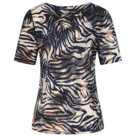 Emreco Animal Print Tee Top (Size 18) - Black