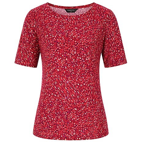 Emreco Abstract Print Tee Top (Size 20) - Red