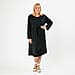 Casual Long Sleeve Sweat Smock Dress (Size - One Size 8-20) - Navy
