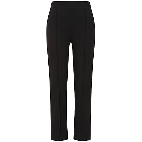 Emreco Pintuck Bengaline 2 Pocket Emreco Stretch Trousers (Size 12) - Black