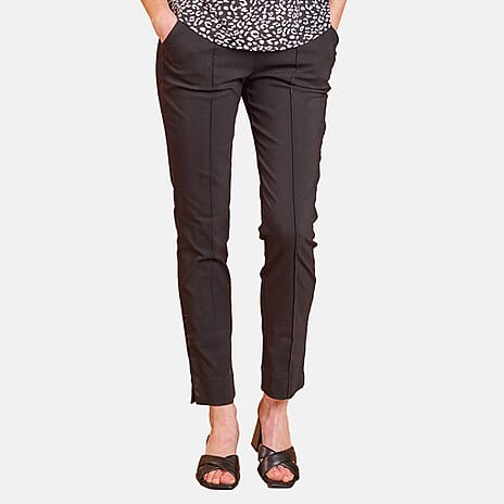 Emreco Tapered Leg Stretch Trousers (Size 14) - Black