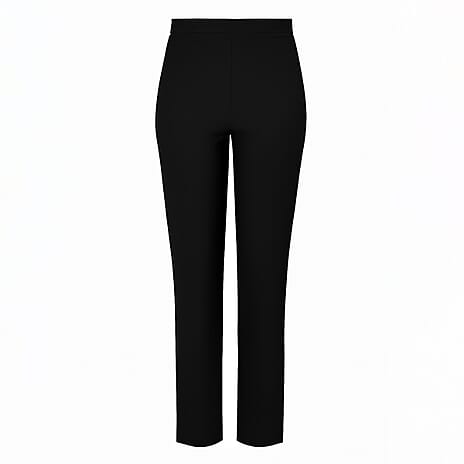 Classic Fleece Lined Pull-On Bengaline Trousers (Size - 12) - Black