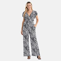 Tamsy Smocked Waist Stretch Jersey Jumpsuit