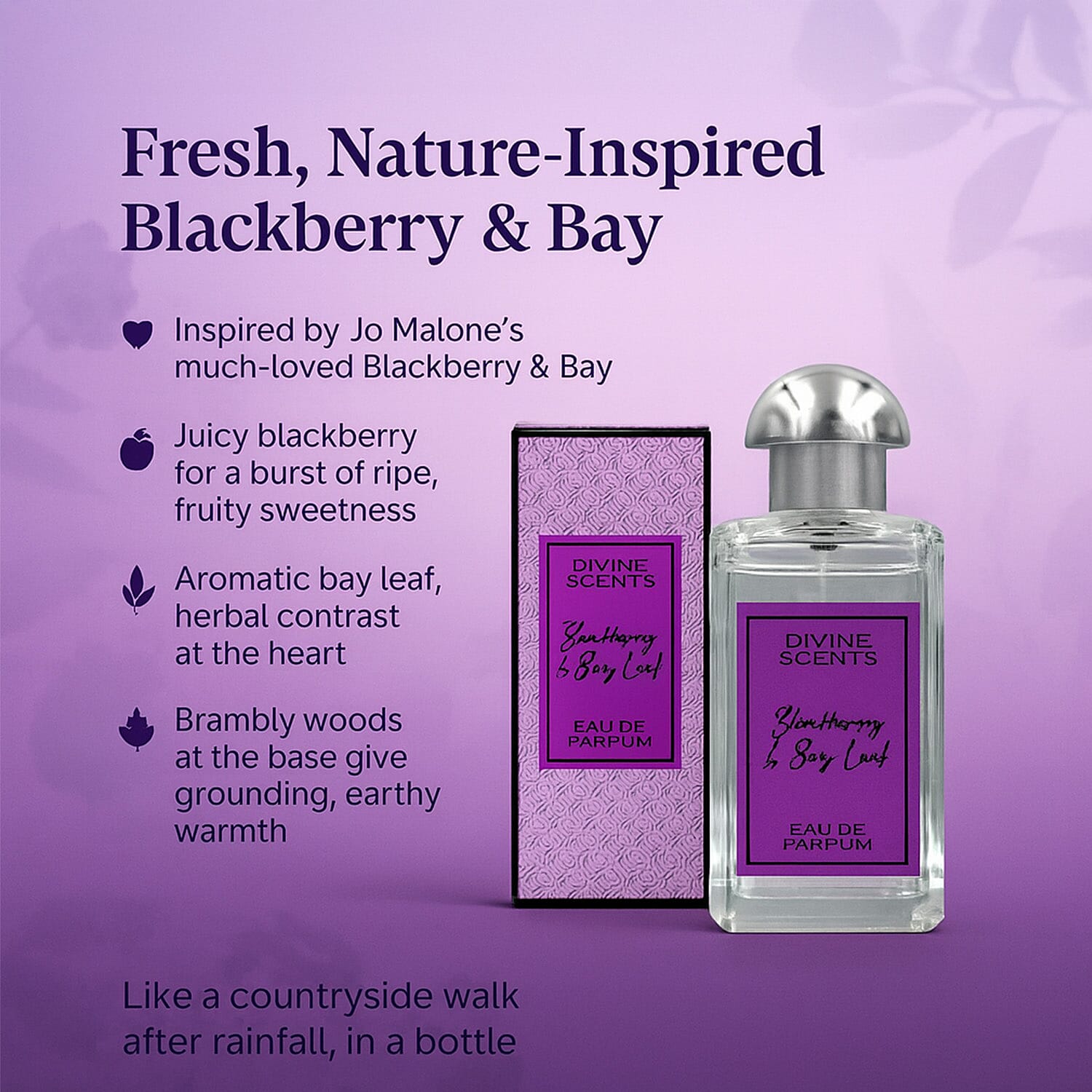 Divine Scents - Laurelle Blackberry & Bay Leaf EDP - 100ml