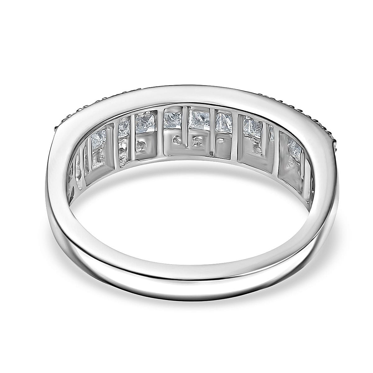 Luxuriant 950 Platinum SGL Certified (VS-GH) Lab Grown Diamond Band Ring 1.00 Ct, Platinum Wt. 5.50 Gms.