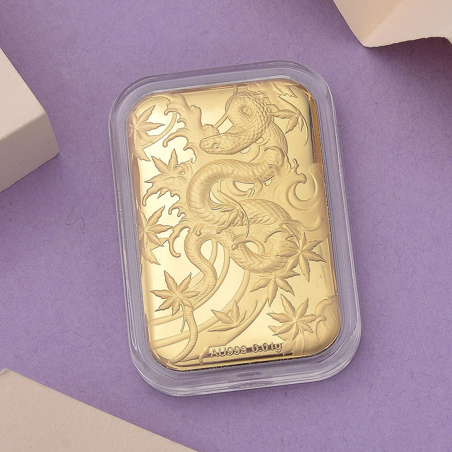 24K Yellow Gold (99.9% Purity) Dragon Embossed Collectable