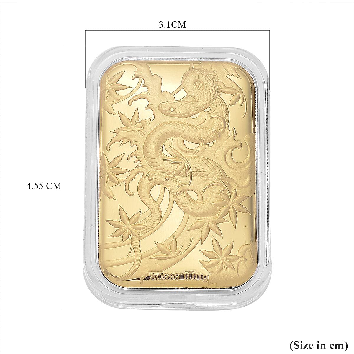 24K Yellow Gold (99.9% Purity) Dragon Embossed Collectable