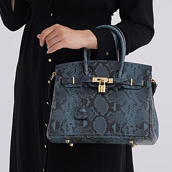 https://tjcuk.sirv.com/Products/80/9/8099102/Genuine-Leather-Snakeskin-Pattern-Crossbody-Bag-with-Top-Handle-Blue_8099102_2.jpg?w=342&h=342