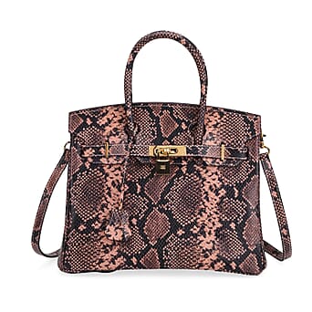 https://tjcuk.sirv.com/Products/80/9/8099103/Genuine-Leather-Snakeskin-Pattern-Crossbody-Bag-with-Top-Handle-Pink-B_8099103.jpg?w=342&h=342