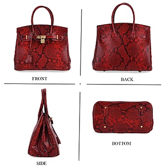 https://tjcuk.sirv.com/Products/80/9/8099104/Genuine-Leather-Snakeskin-Pattern-Crossbody-Bag-with-Top-Handle-Red_8099104_3.jpg?w=342&h=342
