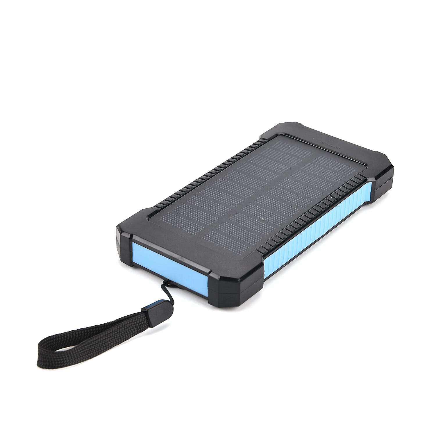 3 in 1 - 10000mAh Solar Power Bank with 5W Wireless Charging and LED Light - Black