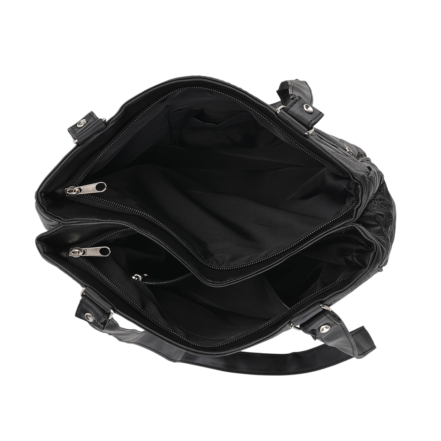 One Time CloseOut-Genuine Leather Tote Bag (Size 30x10x33 cm) - Black