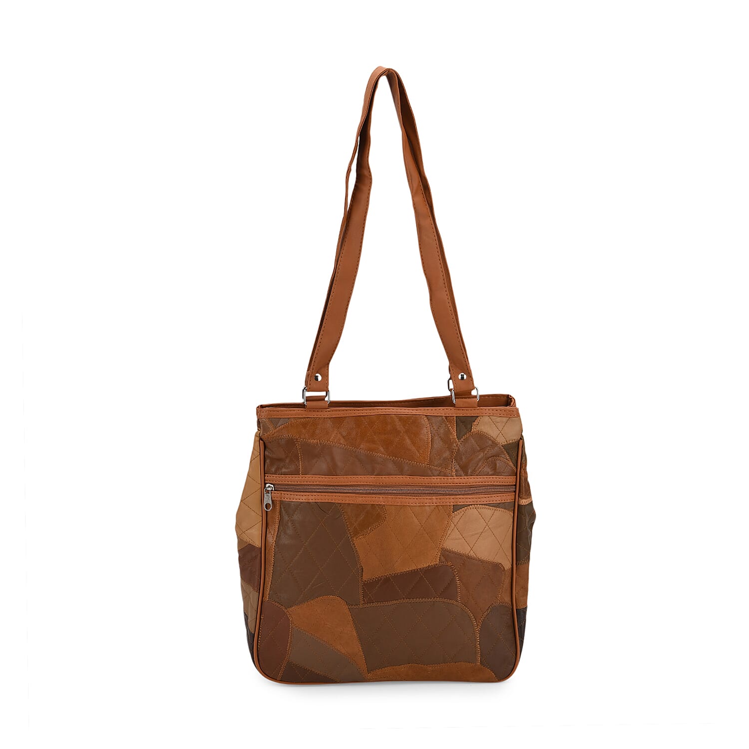 Genuine Leather Tote Bag (Size 30x10x33 cm) - Camel
