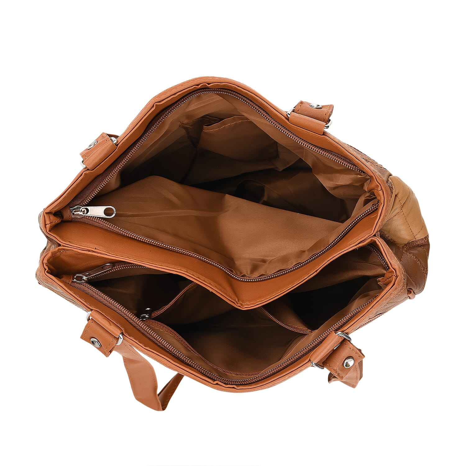 Genuine Leather Tote Bag (Size 30x10x33 cm) - Camel