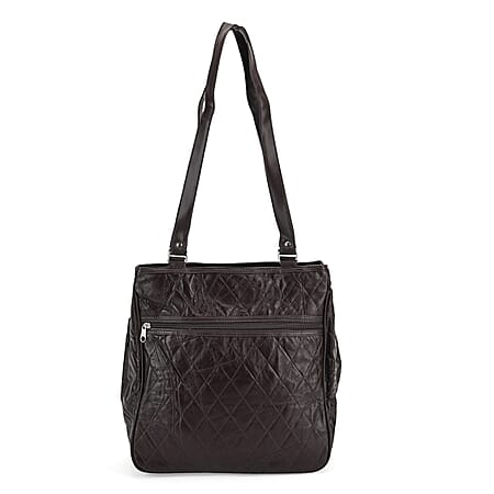 One Time CloseOut-Genuine Leather Tote Bag (Size 30x10x33 cm) - Brown