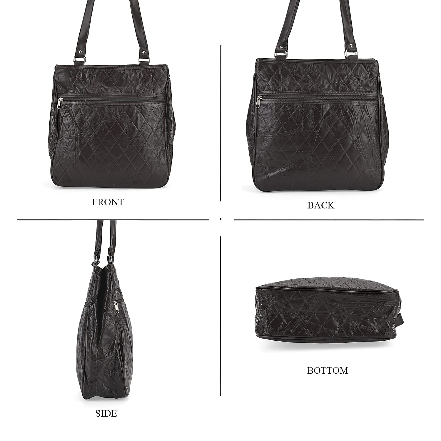 One Time CloseOut-Genuine Leather Tote Bag (Size 30x10x33 cm) - Brown