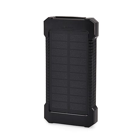 Power Bank 10000mAh with 2.1A Output, 3 Light Modes, 2 USB Ports - Black