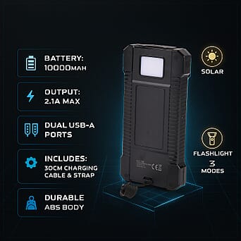https://tjcuk.sirv.com/Products/80/9/8099134/Solar-Power-Bank-10000mAh-with-2-1A-Output-3-Light-Modes-2-USB-Ports-B_8099134_2.jpg?w=342&h=342