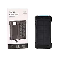 Solar Power Charged Power Bank 10000mAh with 2.1A Output - Blue
