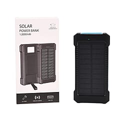 Solar Power Charged Power Bank 10000mAh with 2.1A Output - Blue