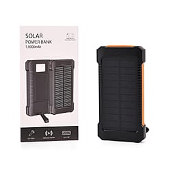 Solar Power Charged Power Bank 10000mAh with 2.1A Output - Blue