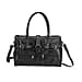 Genuine Leather Multi-Pocket Handbag - Everyday Lifestyle Bag - Black