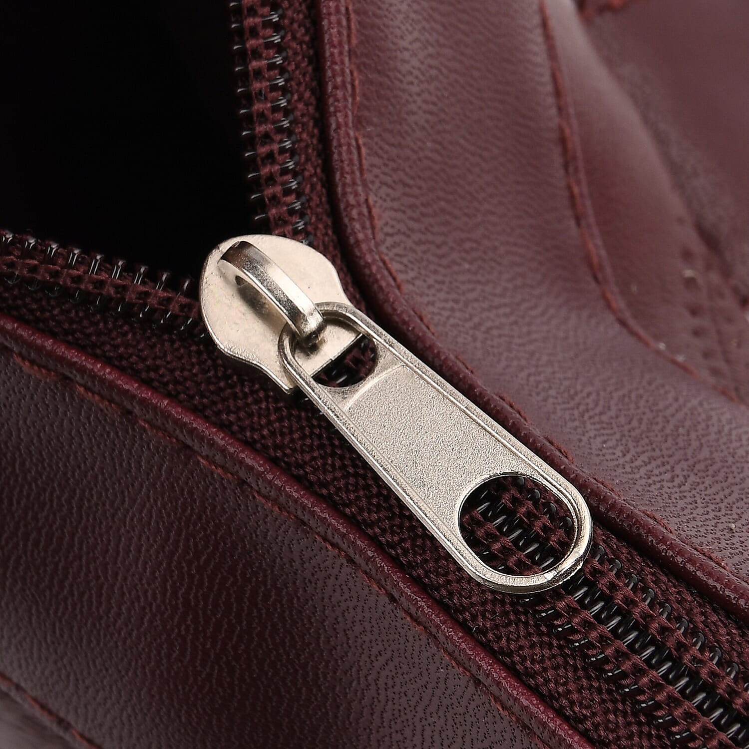 Genuine Leather Multi-Pocket Handbag - Everyday Lifestyle Bag - Burgandy