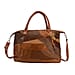 Closeout Deal - Genuine Leather Handbag with Adjustable Shoulder Strap - Black